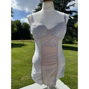 Corset Lingerie Lace Light Blue Gray Dress Essentials By A.B.S Coquette Medium